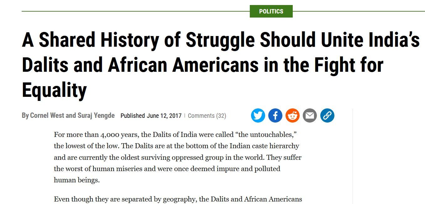 A Shared History of Struggle Should Unite India’s Dalits and African Americans in the Fight for Equality