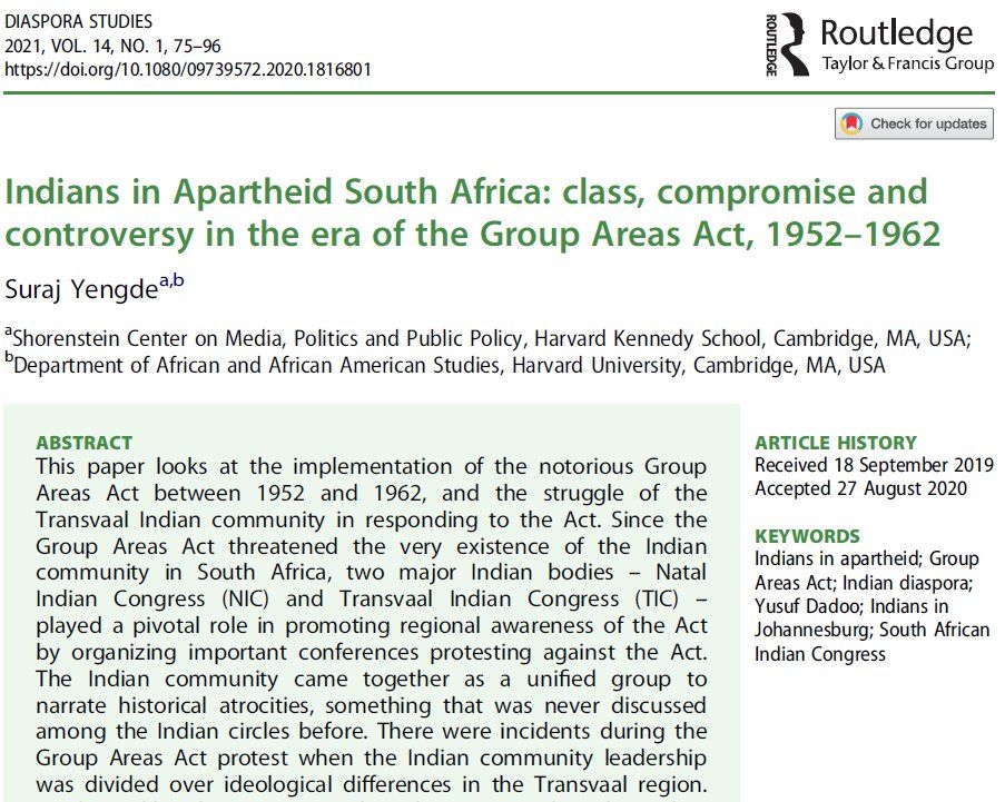 Indians in Apartheid South Africa: class
