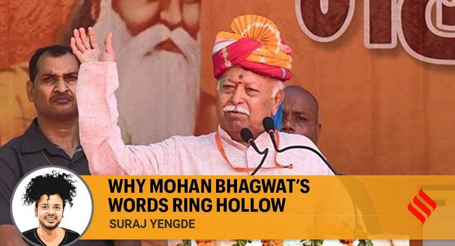 Why Mohan Bhagwat’s words ring hollow